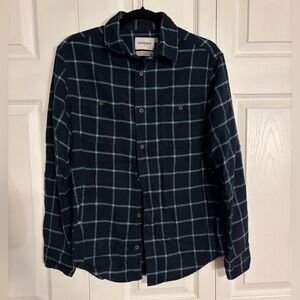 Goodfellow & Co Navy Blue Plaid Shirt